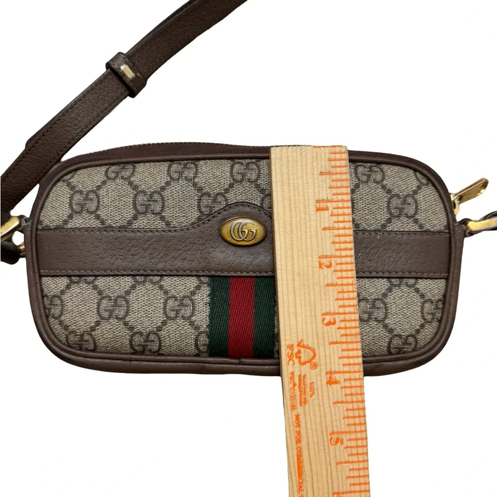 Gucci Mini Supreme Ophidia GG Canvas Crossbody Bag with Web Stripe - Picture 14 of 14